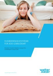 FUSSBODENHEIZSYSTEME FÜR JEDE GEBÄUDEART