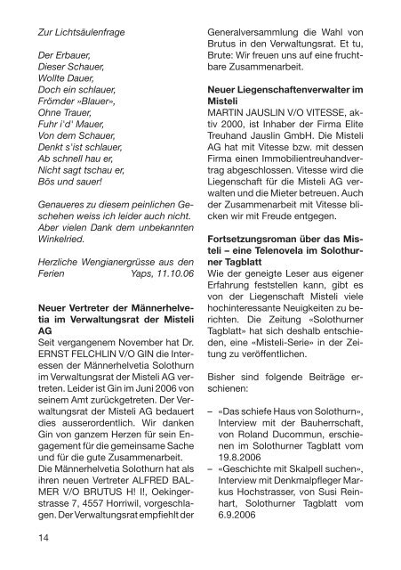 Der Wengianer Nr.2 - Oktober 2006 - Wengia Solodorensis