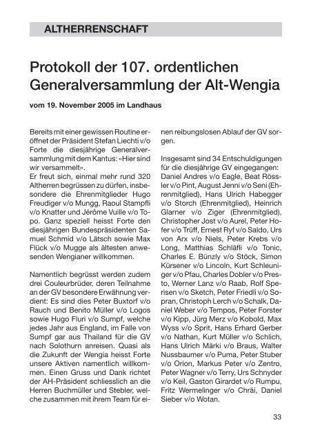 Der Wengianer Nr.2 - Oktober 2006 - Wengia Solodorensis