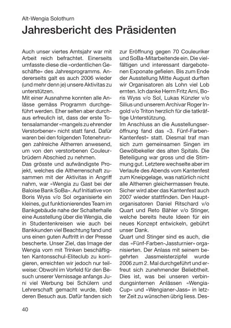 Der Wengianer Nr.2 - Oktober 2006 - Wengia Solodorensis