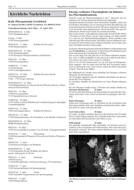 Bürgerblatt vom März 2012 - Neu!