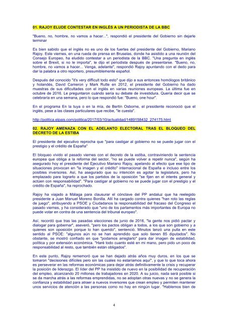 BOLETIN Nº 750 LAS OTRAS NOTICIAS DEL P P Del 10 al 20 de marzo 2017