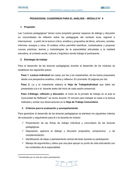 Pedagogías, cuadernos para el análisis M6PDF