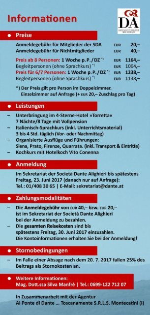 Sprach- und Kulturreise Montecatini 2017