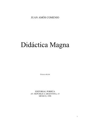 Didactica Magna. Comenio