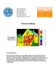 Protokoll zur Wärmestrahlung - Universität Rostock