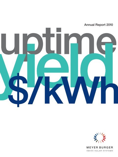 Annual Report 2010 - Meyer Burger Technology AG