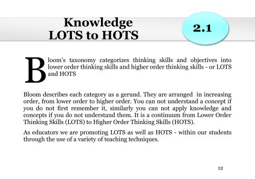 bloom taxonomy ebook