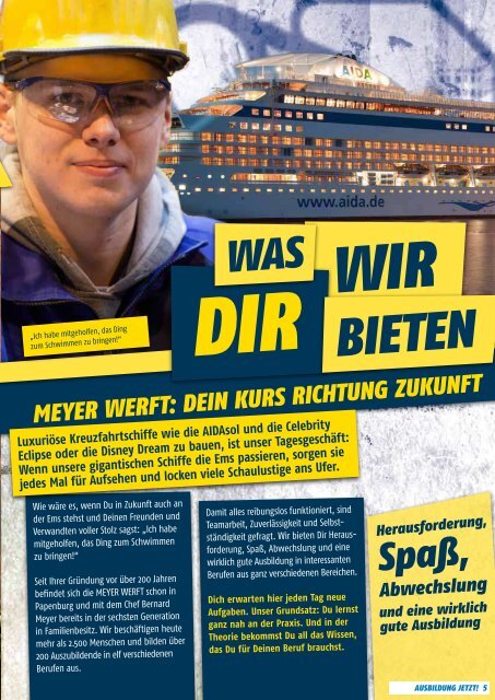 EINEN GUTEN HAUpT - Meyer Werft