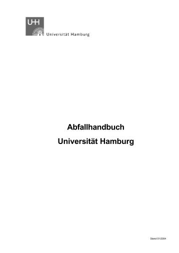 Abfalldatenblatt - Verwaltung Uni-Hamburg - Universität Hamburg