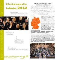 Jahr der Kirchenmusik in Baden – „Ein Fenster zum Glauben