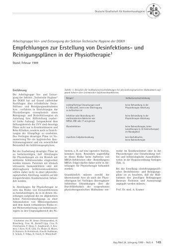 Empfehlungen zur Erstellung von Desinfektions - Deutsche ...