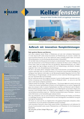 Keller fenster 10. Ausgabe / Frühjahr 2011 - der Keller Grundbau ...