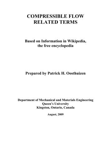 compressible flow related terms - Department of Mechanical and ...