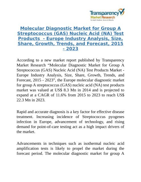 Europe Molecular Diagnostic Market