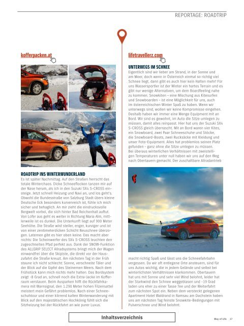 Suzuki Way of Life Magazin Frühling 2017