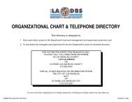 Organizational chart & telephone directory - ladbs