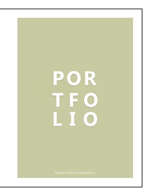 PORTFOLIO DESIGN INTÉRIEUR - MARIE-PASCALE BOUDREAU