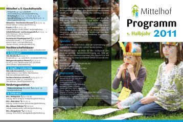 1. Halbjahr 2011 Programm - Mittelhof eV