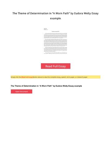 Essay on eudora welty