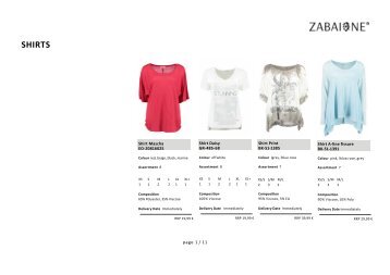 Special Tops-Shirts Zabaione