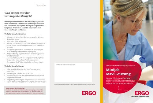 ERGO Versicherung Flyer Mini-Job