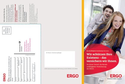 ERGO Versicherung Flyer Berufsunfähigkeit