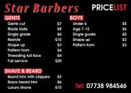 Star Barbers - Signs - Price List (A2)