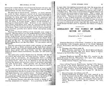 genealogy of the family of hass%l- meyer of ceylon. - Dutch Burgher ...