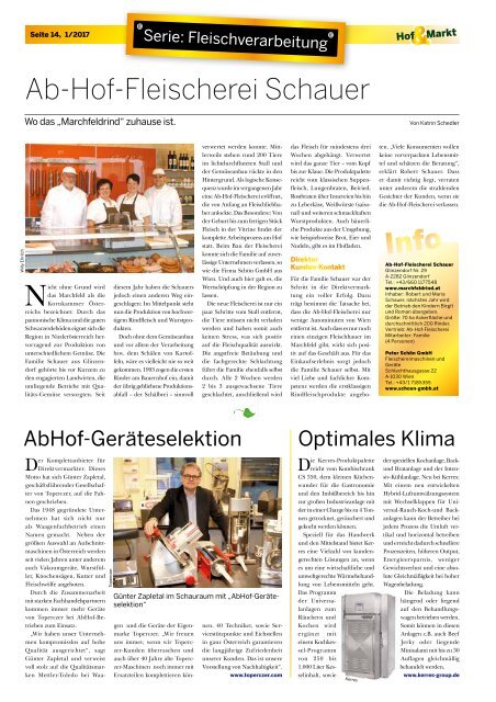 Hof & Markt | Fleisch & Markt 01/2017