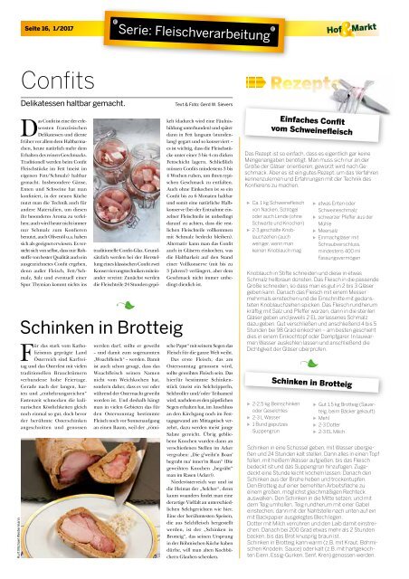 Hof & Markt | Fleisch & Markt 01/2017