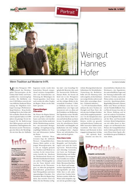 Hof & Markt | Fleisch & Markt 01/2017