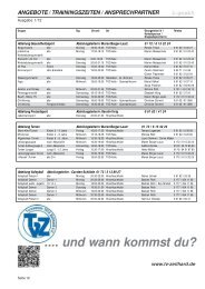 angebote / trainingszeiten / ansprechpartner - TV Zeilhard