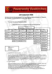 Jahresbericht 2006 - Freiwillige Feuerwehr der Stadt Euskirchen