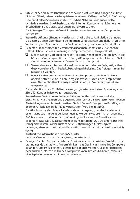 Sony SVF1521G6E - SVF1521G6E Documents de garantie Allemand