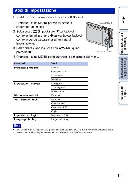 Sony DSC-W190 - DSC-W190 Consignes d&rsquo;utilisation Italien