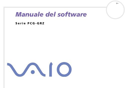 Sony PCG-GRZ615M - PCG-GRZ615M Manuale software Italiano