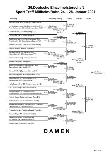 26.Deutsche Einzelmeisterschaft Sport Treff Mülheim/Ruhr, 24.