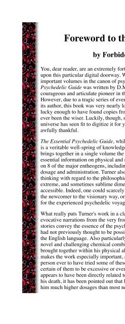 DM Turner- The Esseential psychedelic guide