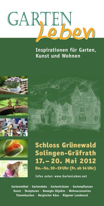 Schloss Grünewald Solingen-Gräfrath 17.– 20. Mai 2012