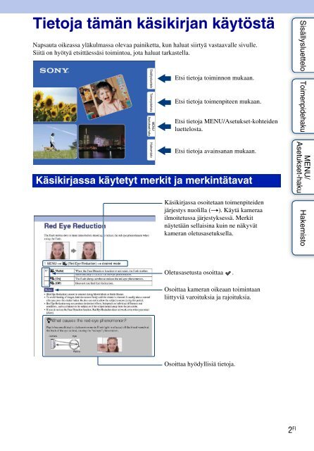 Sony DSC-W190 - DSC-W190 Consignes d&rsquo;utilisation Finlandais