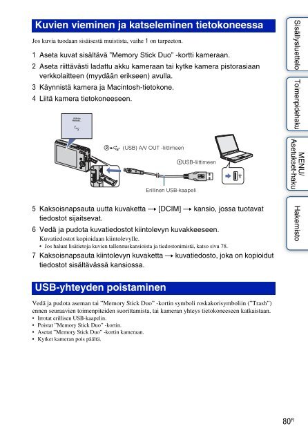 Sony DSC-W190 - DSC-W190 Consignes d&rsquo;utilisation Finlandais
