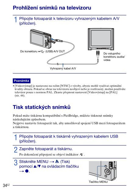 Sony DSC-W190 - DSC-W190 Consignes d&rsquo;utilisation Tch&egrave;que