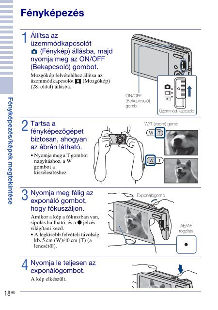 Sony DSC-W190 - DSC-W190 Consignes d&rsquo;utilisation Hongrois