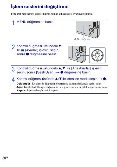 Sony DSC-W190 - DSC-W190 Consignes d&rsquo;utilisation Turc