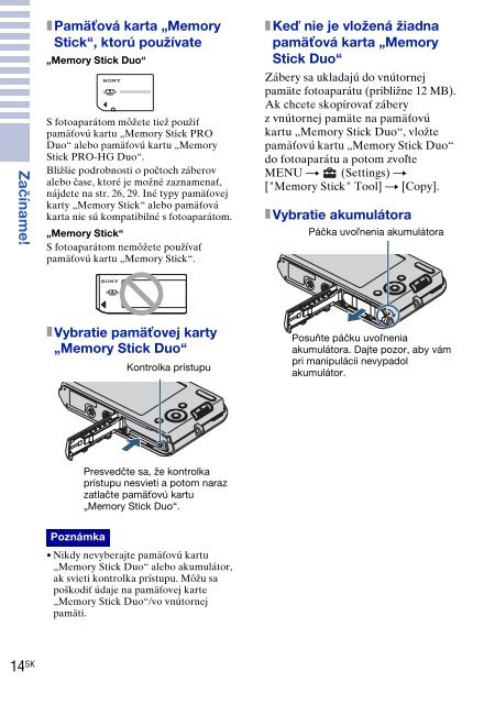 Sony DSC-W190 - DSC-W190 Consignes d&rsquo;utilisation Slovaque