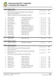 Kreismeisterschaft 2013 - Starterliste Schützenkreis 052 Solingen e.V.