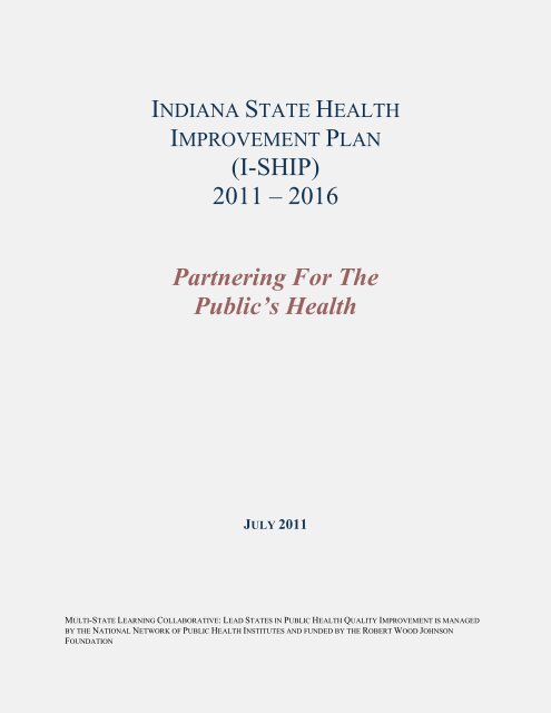 Indiana State Health Improvement Plan (I-SHIP) - State of Indiana