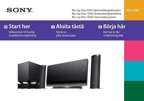 Sony BDV-L600 - BDV-L600 Guida di configurazione rapid Svedese