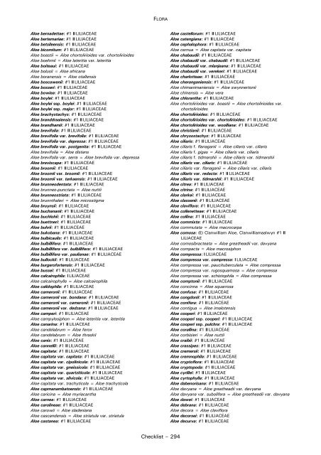 CHECKLIST OF FAUNA - Cites